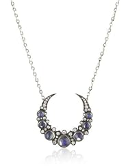 Colette Steckel "Galaxia" 18k Gold White Medium Crescent Necklace