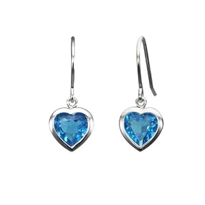 Buy *Free ShippingOcean's Heart-Shaped 4.5ct Aquamarine Cubic Zirconia Platinum Overlay CAREFREE... by Dahlia
