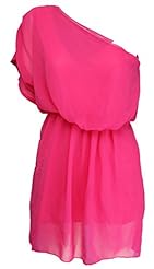 One Shoulder Cocktail Summer Chiffon Skater Dress/Party Dress 