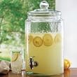 Glass Hammered Beverage Dispenser with Spigot 2.6 Gallon