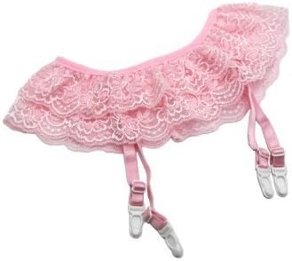 Women's Lace Double Layer Garter Belt With Adjustable Strap