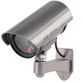 Ex-Pro High Quality Dummy / Fake CCTV IR Security Camera /indoor housing camera. With built-in flashing LED, Fake LED IR. Mounting bracket included.