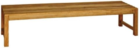 Three Birds Casual Charleston 6-Foot Backless Bench, Teak