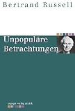 Produkt-Bild: Unpopul&auml;re Betrachtungen