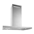 Baumann Design Inselhaube, Modell Mira Isola, 90 x 60 cm. 800 m3/h Abluftleistung, 4-Stufen-Soft Touch-LED-Display, sehr hochwertig mit komplett verschwei�ten Kaminen, fl�sterleise mit 51 dB auf Maximalstufe