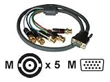 Impact Acoustics SonicWave Component Video BNC Break-Out Cable - Video cable - component video - BNC (M) - HD-15 (M) - 50 ft - triple shielded - gray