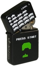 Press Start Space Invaders Lighter