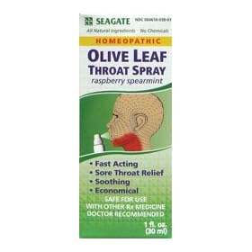 Seagate Olive Leaf Throat Spray Raspberry 1 fl. oz.