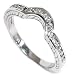 14k White Gold .25CT Notched Wedding Ring Enhancer Wedding Band Vintage Like Hand Engraved