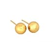 2 14K Yellow Gold Earrings Ball Studs Piercing 7mm