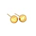 2 14K Yellow Gold Earrings Ball Studs Piercing 7mm