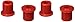 Prothane 1-801 Red Front Frame Shackle Bushing Kit for CJ5 and CJ6