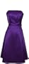 50's Strapless Satin Formal Bridesmaid Prom Dress Holiday Gown, 3X, Purple