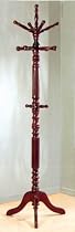Coat Rack With Spinning Top Portion In Dark Walnut Finish