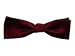 100% Silk Woven Herringbone Burgundy Slim Self-Tie Bow Tie