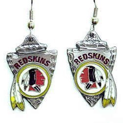 Washington Redskins Dangle Earrings - NFL Football Fan Shop Sports Team Merchandise