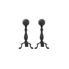 Black Ball Fireplace Andirons