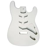 Golden Gate S-209 S Style Guitar Body White Double Cutaway Single Coil Pick-up Made from Basswood Precision Routed for Pick-ups Electronics
