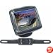 PYLE PLCM36 3.5'' Slim TFT LCD Universal Mount Monitor w/ License Plate Mount Rearview Night Vision Backup Camera