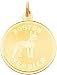 boston_terrier18boston terrier - 14K Gold Boston Terrier Disc Charm
