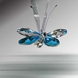 Crystal Hanging Butterfly w/ Blue Wings #29100-B