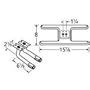 Music City Metals 10502-709LR Stainless Steel Burner Replacement for Select Charmglow Gas Grill Models