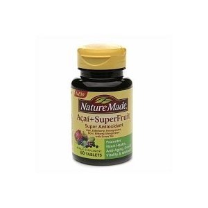 Nature Made, Acai+Superfruit with Green Tea, Tablets, 60-Count