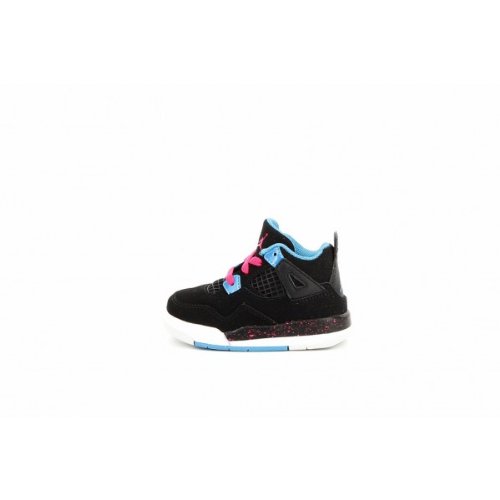 Air Jordan Kids Toddler 4 Retro (Td) Black Pink Blue 308500-019 5c On Sale