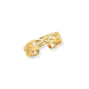 Weave Toe Ring in 14 Karat Gold