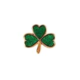 Gold and Green Shamrock Lapel Pin Petite