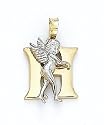 14K Angel Initial 'H' Pend - GH16677