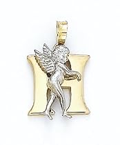14K Angel Initial 'H' Pend - GH16677