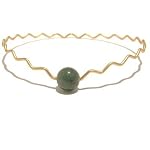 Aventurine Bracelet 07 Bangle Gemstone Green Gold Zig Zag Crystal Healing 8