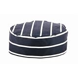 Butchers Stripe Chefs Skullcap One size fits all.
