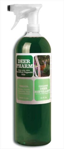 Deer Pharm Organic Extraordinary Deer Repellant, 33.8-Fluid Ounce Spray Bottle (Pack of 2)