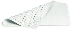 Rubbermaid Commercial FG704104WHT Rubber Safti-Grip Bath Mat, Large, White