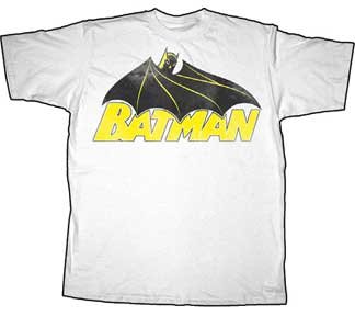  Batman Caped Mens White T-shirt