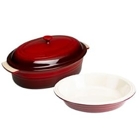 Le Creuset 4-Quart Poterie Casserole: Cherry by Le Creuset