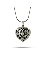 Sterling Silver Bali Style Filigree Heart Locket