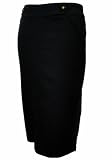 Sutton Studio Womens Wool Blend Pencil Ponte Seam Skirt Misses (6, Black)