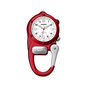 Mini Clip Microlight, White Military Dial, Red Case, Watch