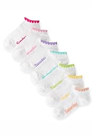 7 Pairs of Days of the Week Trainer Liner Socks