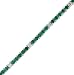 18KW Emerald & Diamond Bracelet