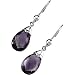 14K White Gold Amethyst Earrings