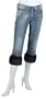 Dolce & Gabbana Women's Denim Capri with Fur Trim