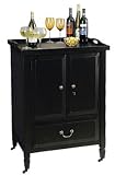 Howard Miller THE WINE CELLAR Liquor Cabinet with Worn Black Finish 695-072