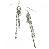 Review   / Recycled silver mixed chain earrings