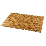 Pollenex Roll-Up Teak Shower Mat