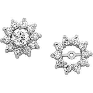 14K White Gold Diamond Earring Jackets – 0.30 Ct.
