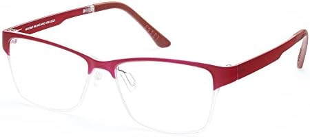 Cagalli Cs1008 Vintage Rx Eyeglasses Clear Lens Lightweight Glasses Frame (Red)